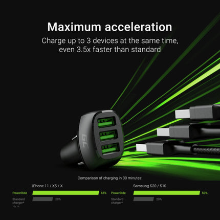 GREEN CELL - Car charger - 3x USB - 54W image