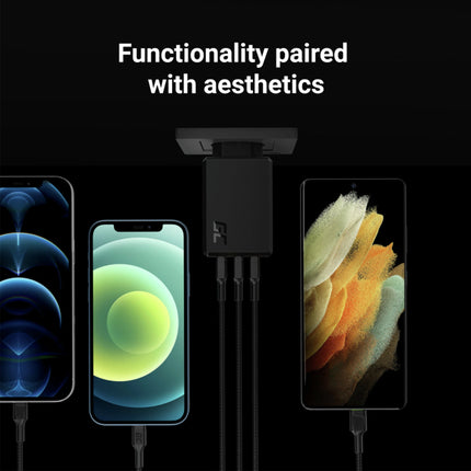 GREEN CELL - Charger - 30W - 3x USB-A - Black image