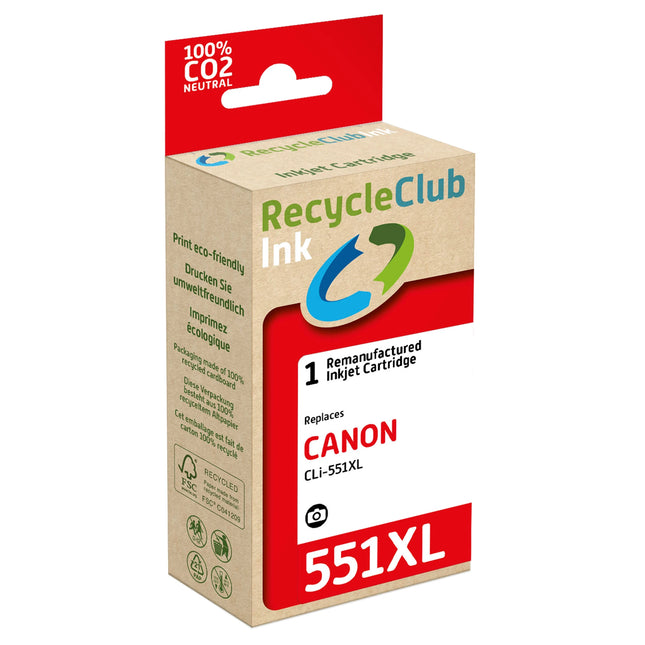 RECYCLECLUB - ink cartridge Canon CLi-551XL photo black 11ml - 551XL image