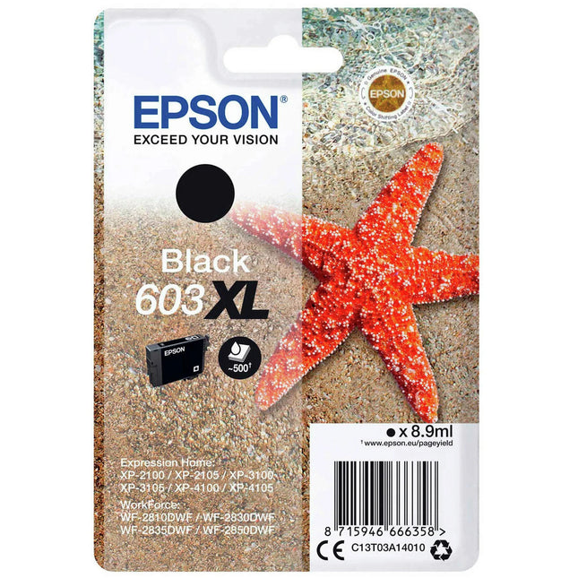 EPSON XL Cartridge 603XL Black - Black image