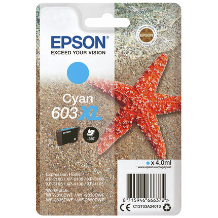 EPSON XL Cartridge 603XL Cyan - Cyan image