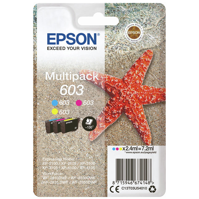 EPSON Cartridge 603 - Multipack - Cyan + Magenta + Yellow image