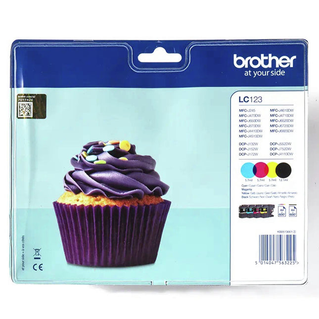 BROTHER Cartridge LC123 - Multipack - Black + Cyan + Magenta + Yellow image