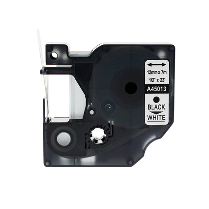 RILLSTAB - Dymo D1 standard labels white-black 12mm - 45013 image