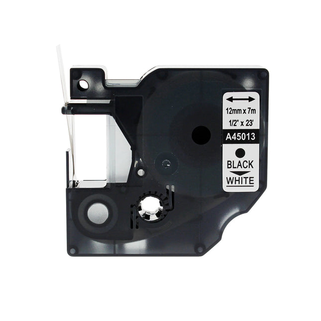 RILLSTAB - Dymo D1 standard labels white-black 12mm - 45013 image