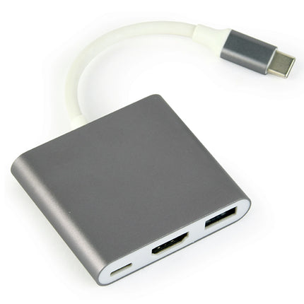 CABLEXPERT - Adapter cable - USB-C (Male) - HDMI (Female) + USB-A (Female) + USB-C (Female) - 0.15 m image
