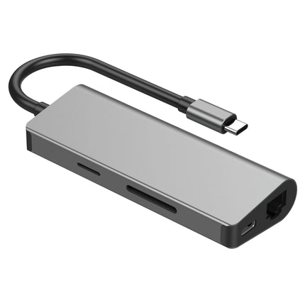 CABLEXPERT - Dockingstation - USB-C (Male) - 2 x USB-A (Female) + HDMI (Female) + USB-C (Female) + RJ45 + Micro-SD + SD - 0.15 m image