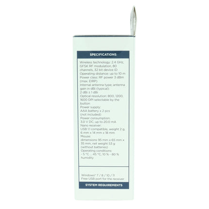 GEMBIRD - Mouse - MUSW6B01 - Wireless - USB-A image