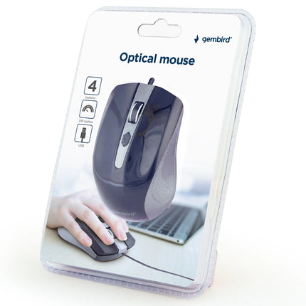 GEMBIRD - Mouse - MUS4B01GB - Wired - USB-A image