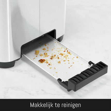 LEBENLANG - Toaster - Travel Size - Silver + Black image